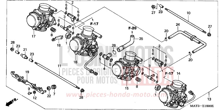 VERGASER (KOMPL.) von Super Blackbird MUTE BLACK METALLIC (NH359) von 1997
